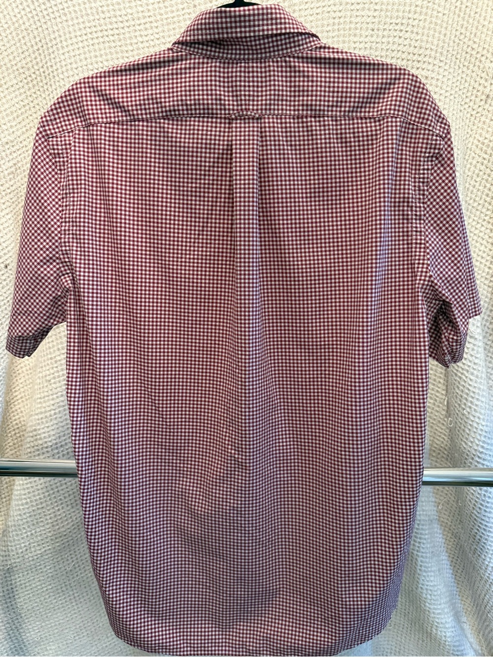 Ralph Lauren Red and White Gingham Short-Sleeve Button-Down Shirt - Picture 4 of 4